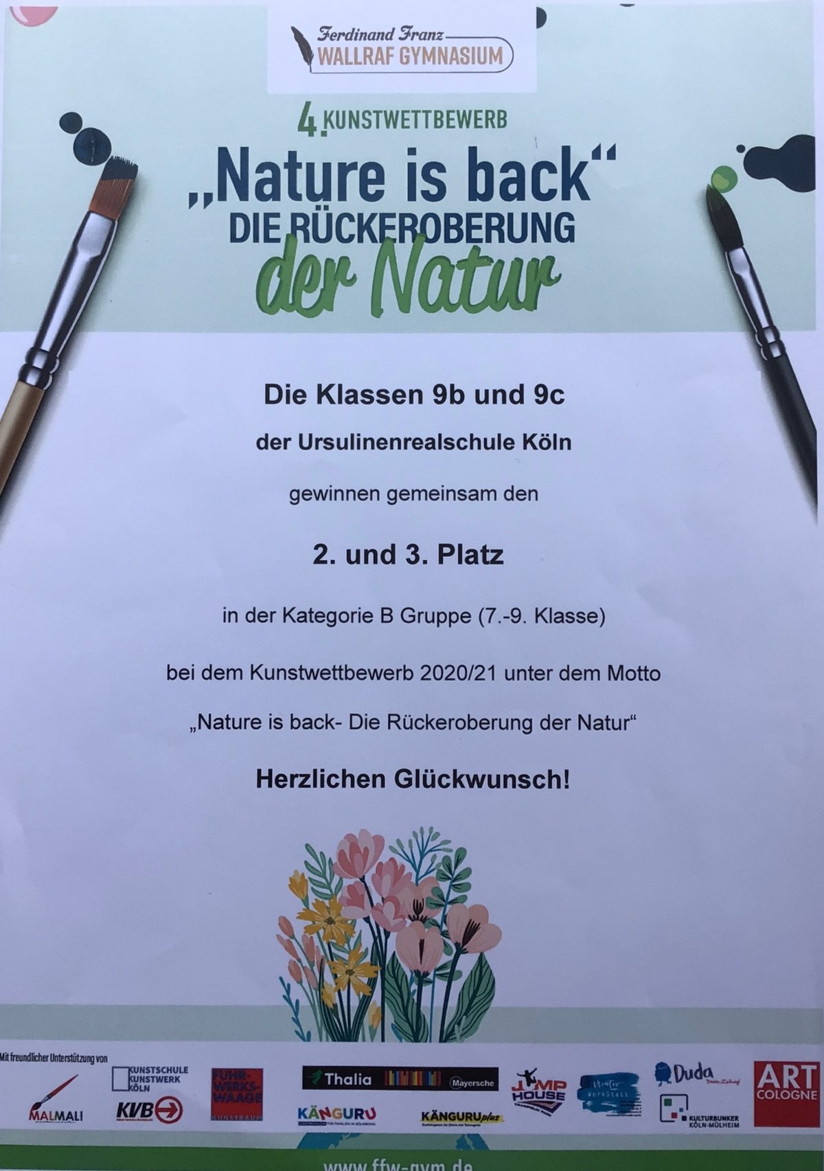 Urkunde Kunstwettbewerb